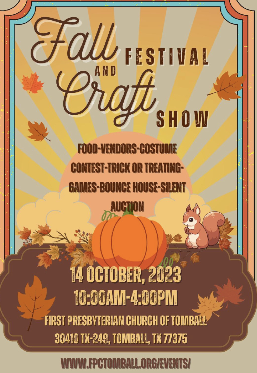 First Presbyterian Church Tomball Fall Festival and Craft Show